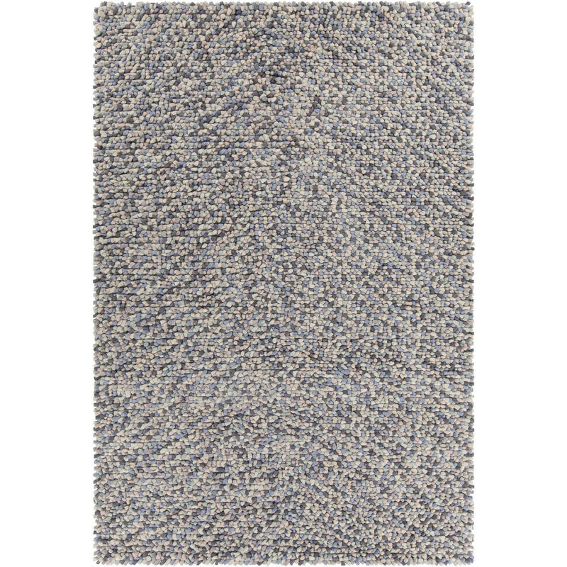 Gems Blue/Gray Area Rug, Rectangle 5' x 7'6", Brown/Yellow