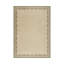 Tapis d'intérieur taupe vintage à bordure ondulée, lavable et antidérapant, idéal pour le salon, la chambre ou le bureau.-728788082-728788083