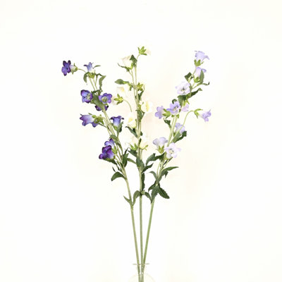 36" Artificial Bellflower Floral Arrangement For Vase Filler, Farmhouse Greenery Foliage Branch Long Stem Floral Bulk Bouquet For Wedding Party Home Office Table Centerpiece Shelf Decorations