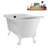 58" Streamlin Clawfoot Tub,Tray,Drain, Clawfeet-101628931-102219861