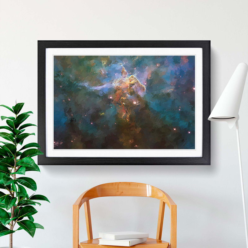 Out of Space Vol.8 in Abstract - Picture Frame Graphic Art Print, 36cm H x 48cm W x 2cm D, Black Framed