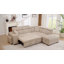 Corner Sofabed with Storage and Ottomans-115828343-115828342