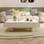 Table basse simple de style crème
