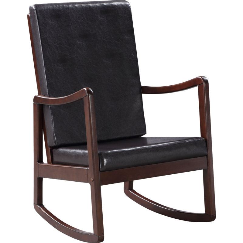 Fauteuil Cronk, Similicuir noir
