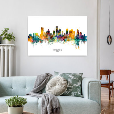 «Vibrant Houston Skyline», art contemporain urbain
