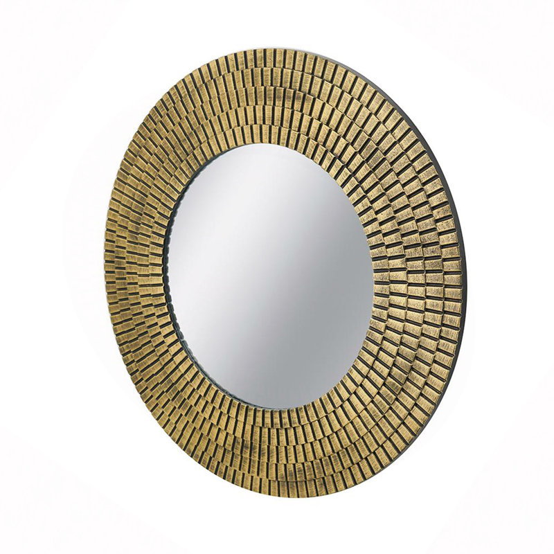 Miroir d'appoint D29.5 ", Antique Gold