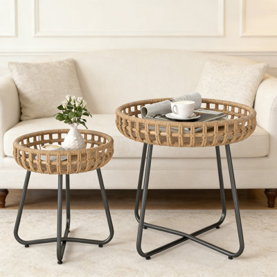Round Side Table Set
