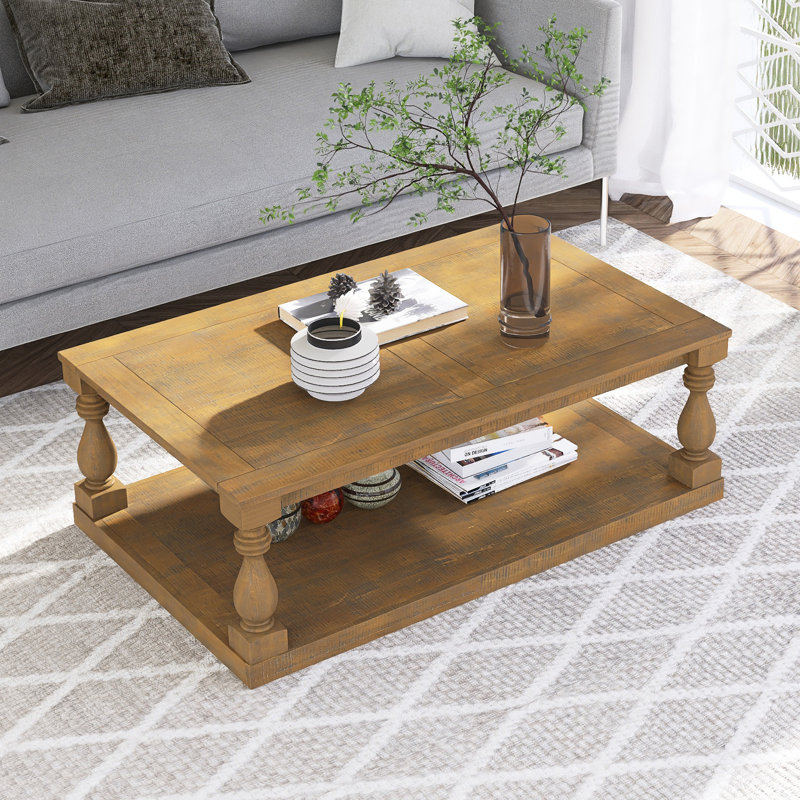 Table basse 45,2 "avec tablette, Brun