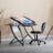 Keylly Glass Top Metal Base Drafting Table