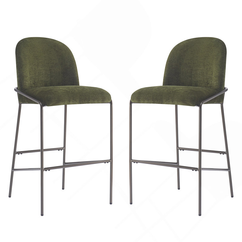 Ensemble de 2 tabourets de bar Galen, Vert