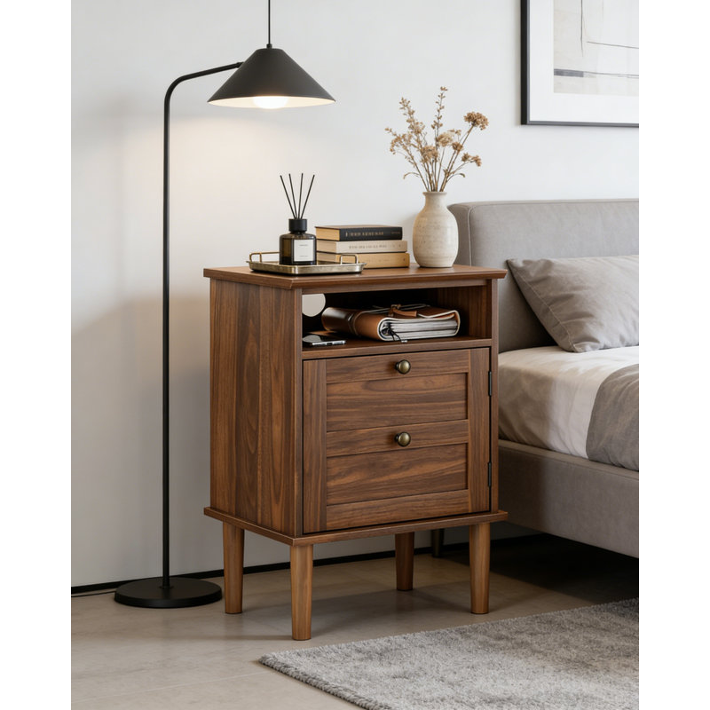 39cm W Manufactured Wood Bedside Table