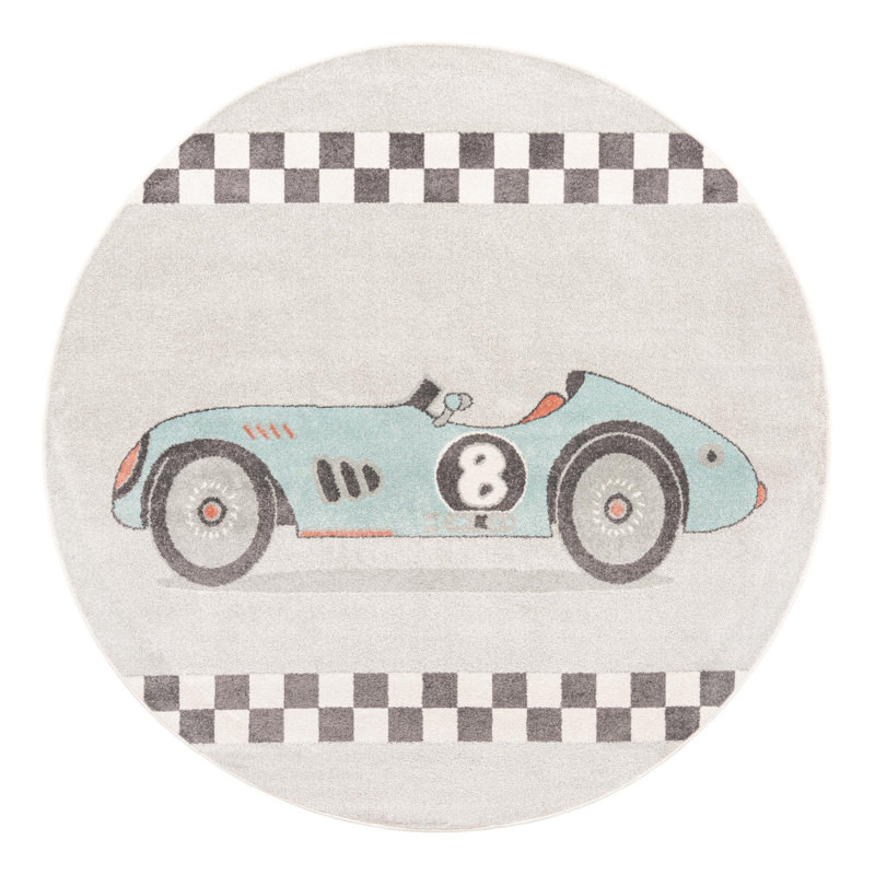 Whimsy Kids Polypropylene Plastic Rug, Round 7'10"