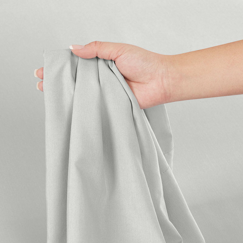 Premium Microfiber Fitted Sheet, Silver, Twin XL Fitted Sheet