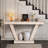 60"Long Distressed  2-Tier Wooden Console Table-1034596157