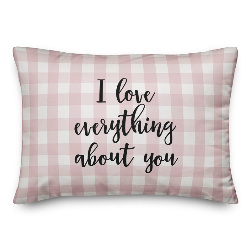 Plaid Throw Pillow, Black/Pink