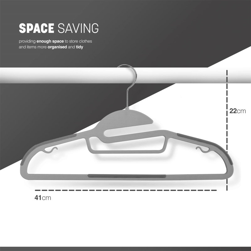 Bahira Plastic Standard Hanger, Grey