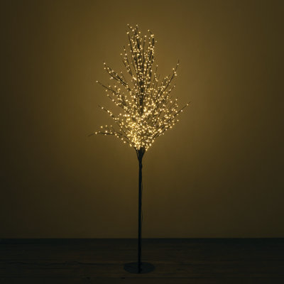 6 ft. Christmas Tall Black Lighted Outdoor Tree, Black