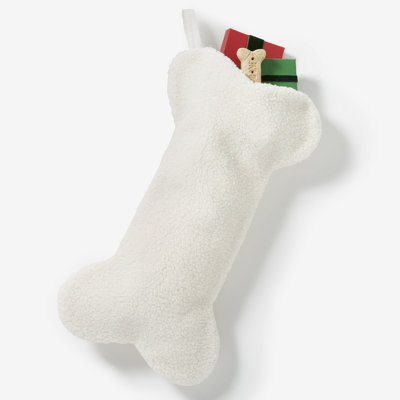 Personalization Mall Dog Bone Sherpa Christmas Stocking