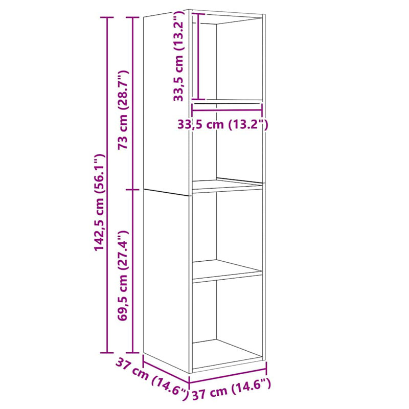 TV Cabinet Set 3 Pcs Engineered Wood, Old Wood