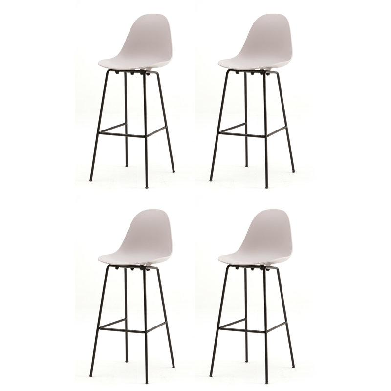 TA Bar & Counter Stool, Bar Stool (29.5" Seat Hight), Black, Cool Blue
