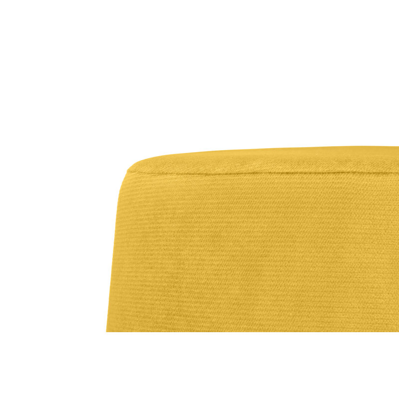 Repose-pieds de 13,8 po Frederika, 100 % polyester jaune foncé