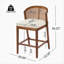 Ensemble de 2 tabourets de comptoir en bois Tatti
