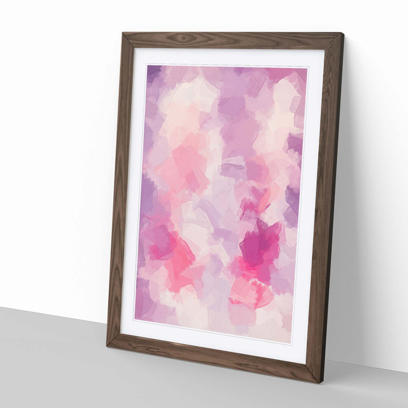 Pink Clouds in Abstract - Framed Print, Walnut, 60cm H x 40cm W x 2cm D