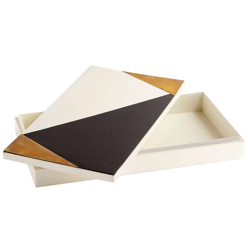Modametric Resin Decorative Box, 2.75" H x 19.25" W x 10.25" D
