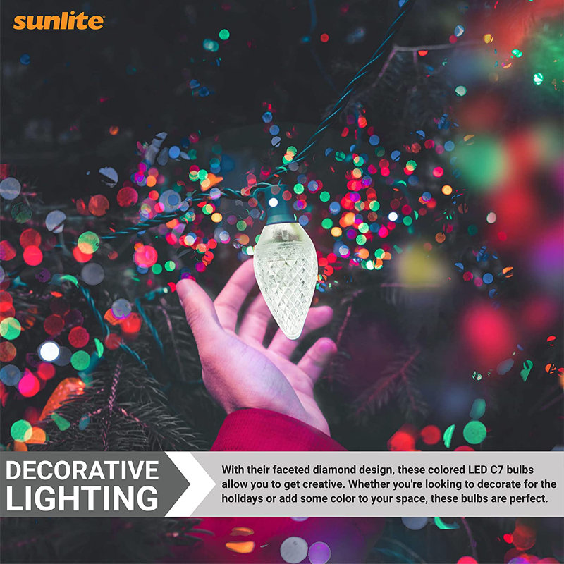 0.4 Watt (7 Watt Equivalent), C7 LED Non-Dimmable Light Bulb, Non-adjustable E12/Candelabra Base