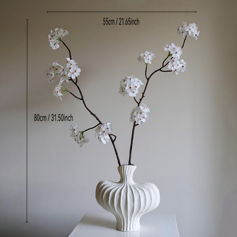 Ornements de fleurs simulées, Blanc