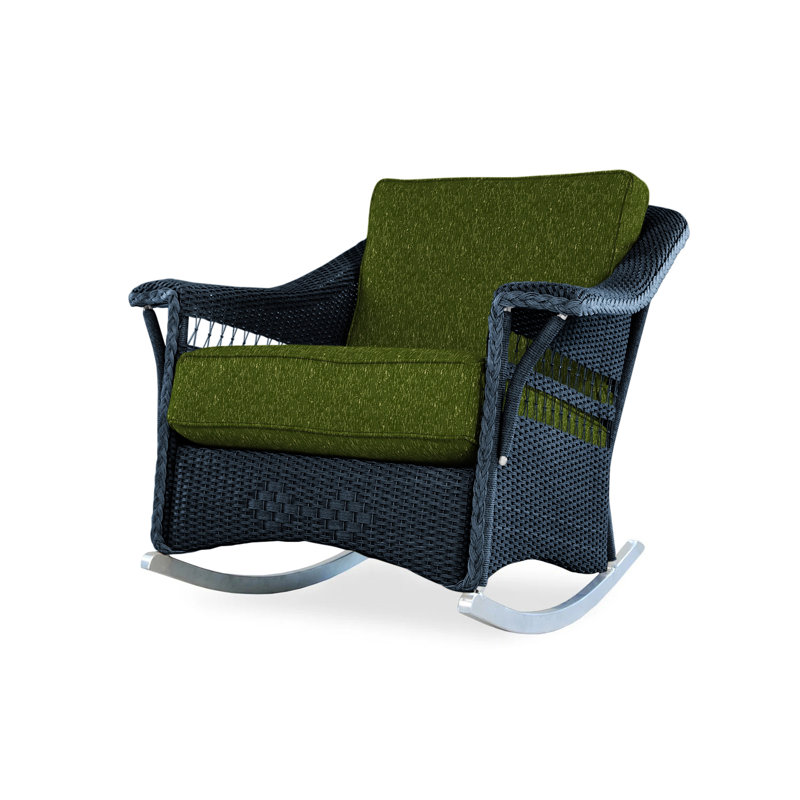 Nantucket Outdoor Rocker Chair, Demo Oatmeal, Ebony