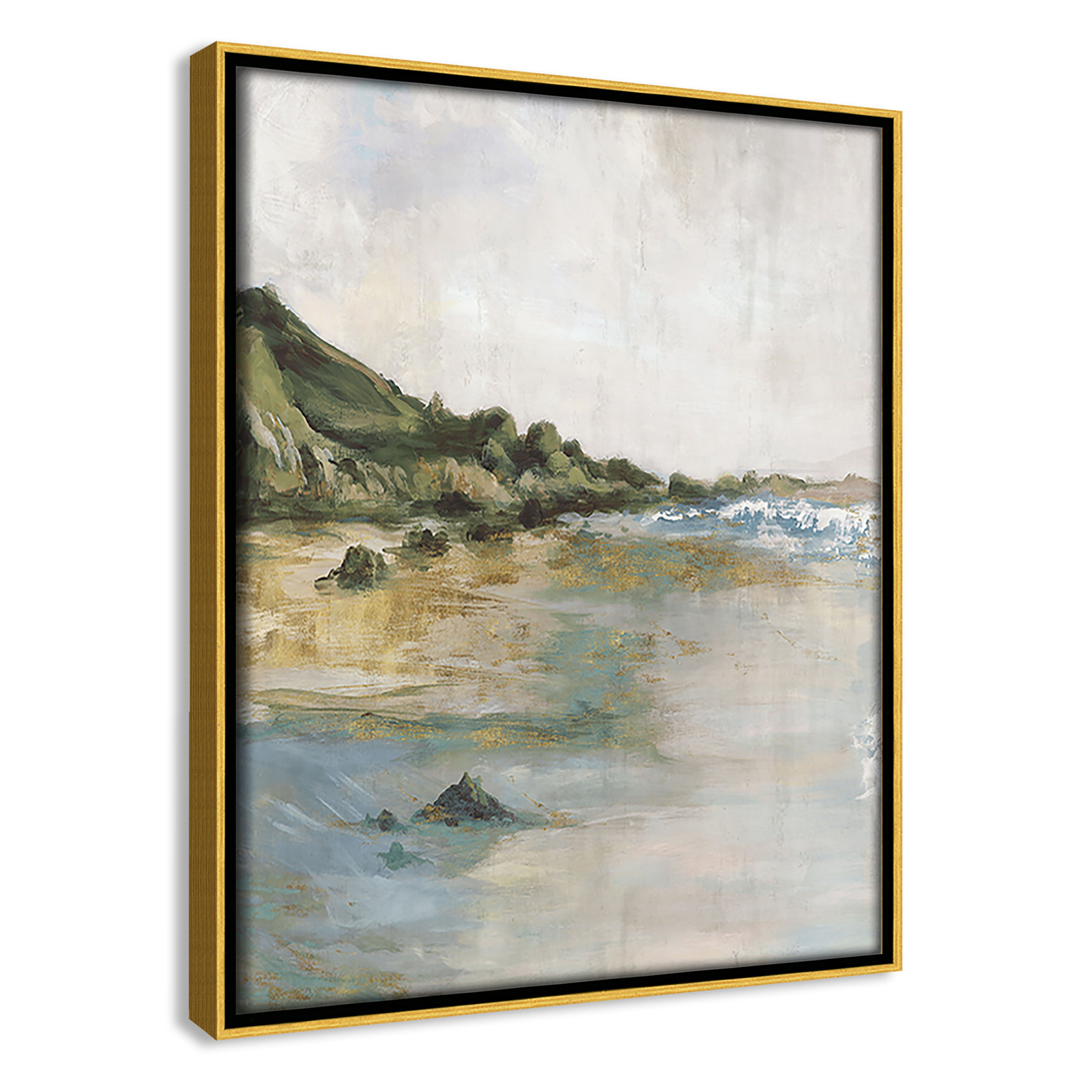 Cordoba "Tide's Edge" Print, 11.5" H x 9.5" W, Gold
