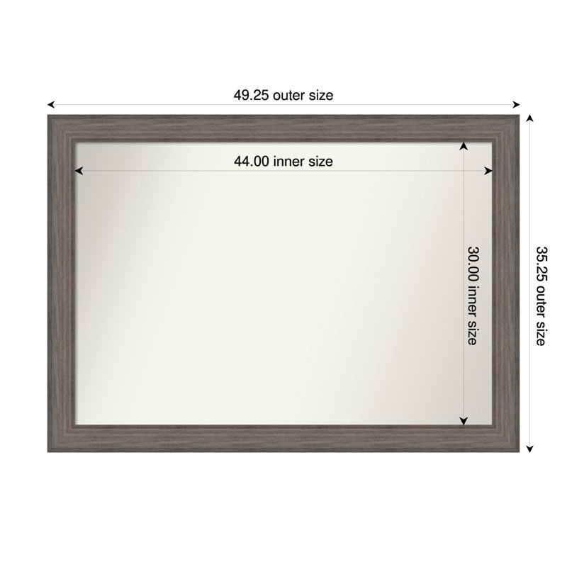 Miroir Hannaley, 35,25 po x 49,25 po, Rectangle