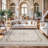 Rug Kitchen - Hallway Non Slip Washable Oriental Soft Indoor Neutral Carpet for Entry Bedroom Farmhouse Low Pile Stain Resistant Hall Rugs Long Thin Front Door Mat - Ivory-569284555