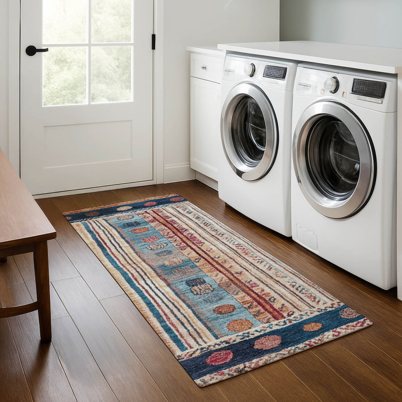 Premium Machine Washable Millbrook AMF1963 Stripes Rug, Runner 2'3" x 7'6"