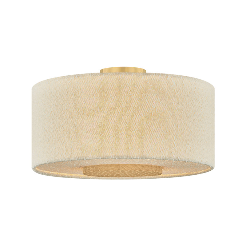 Plafonnier cylindrique en lin Miller par Hilary Matt x Mitzi, 18, 3