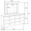 Commode 6 tiroirs avec miroir Dulcey