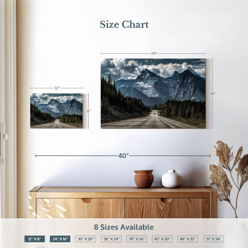 Scène de montagne Mehar Banff, H 16 po x l 24 po