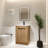 24" Ceramic Sink Vanity with Soft-Close Doors-1062557961