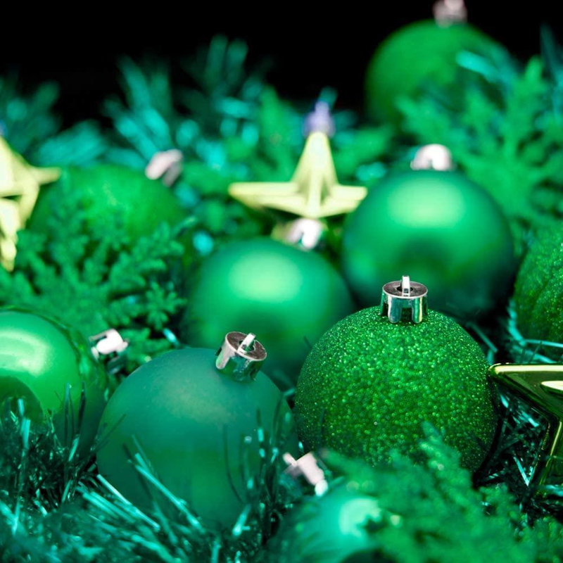 3cm Polyvinyl Chloride (PVC) Bauble, Green