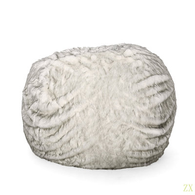 Petit fauteuil à billes arrondi en fausse fourrure de 5 pieds