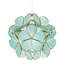 17 cm H Round Glass Lamp Shade ( Slip-On ) in Teal