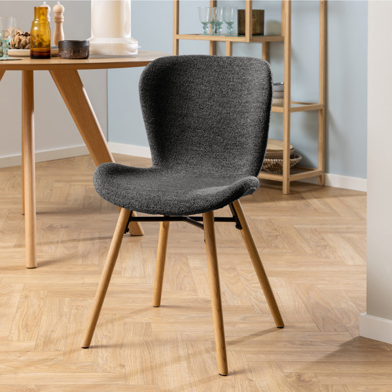 Humberto 82.5cm H Upholstered Side Chair, Grey Fabric