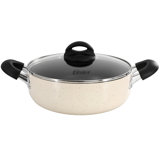 Oster Clairborne Nonstick Aluminum Caldero with Lid in Linen
