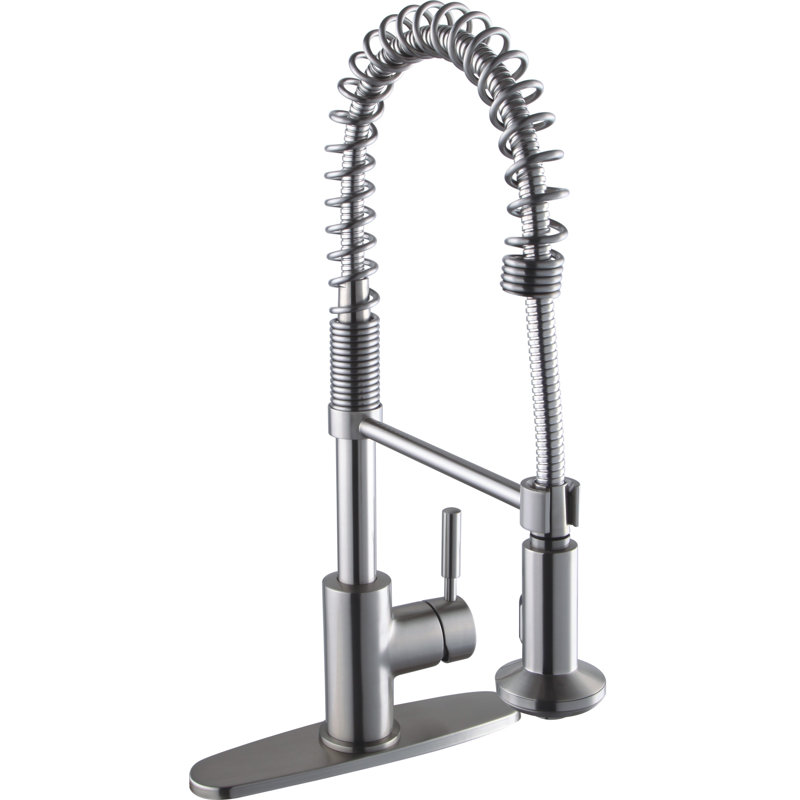 CMI Pull Down Kitchen Faucet, Brushed Nickel