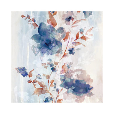 Flower Poetry I by Eva Watts - Wrapped Canvas Painting
