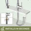 Brushed Nickel Monobloc Kitchen Sink Mixer Tap with Pull Out Hose Spray Single Lever