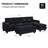Shavera Velvet Upholstered Modular Sectional Sofa with Tufted Seat Cushions and Storage Ottoman-1590460267