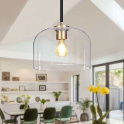 Luminaire suspendu en forme de dôme à 1 lumière pour îlot de cuisine
