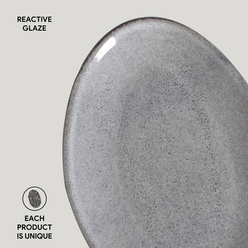 Assiette à salade ou à dessert en grès 8,86 po Dust Commercial